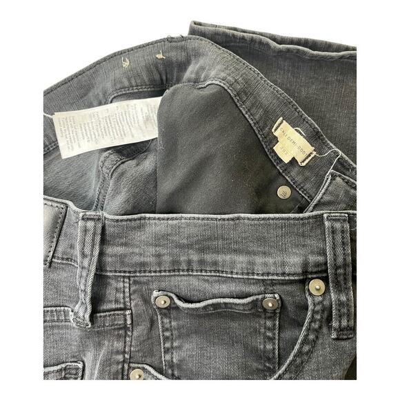 Madewell Cali Denim Boot washed black denim jean button fly 28 tall - Picture 3 of 4